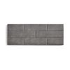 Cabecero De Cama 80 Muro Ladrillos Tela Antimanchas 112x57x5cm Gris