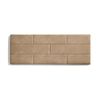 Cabecero De Cama 90 Muro Ladrillos Tela Antimanchas 112x57x5cm Camel Claro