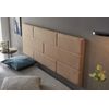 Cabecero De Cama 90 Muro Ladrillos Tela Antimanchas 112x57x5cm Camel Claro