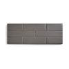 Cabecero De Cama 100 Muro Ladrillos De Polipiel 112x57x5cm Gris