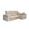 Sofá Chaiselongue Rubí De Tela Antimanchas Derecha Color Beige 3 Plazas 265x145x102 Cm