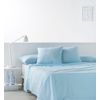 Sábana Encimera Lino Azul Mar Naturals Cama 105