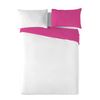 Funda Nórdica Bicolor Fucsia/blanco Cama 180 Cm