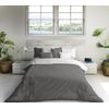 Funda Nórdica Bicolor Gris Pálido/blanco Cama 105 Cm