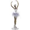 Figura Bailarina Plateado Y Blanco