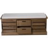 Mueble Banqueta Natural Y Blanco