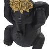 Figura Elefante Negro Y Dorado