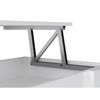 Mesa De Centro Elevable Blanco Mate - L 100 X W 50 Cm Happy