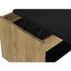 Mesa De Centro Elevable - Roble Y Negro - L 100 X P 50 X H 44 Cmhappy