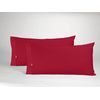 Pack De 2 Fundas De Almohada Polialgodón Color Burdeos 45 X 95 Cm