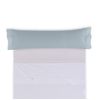 Pack De 2 Fundas De Almohada 100% Algodón 144 Hilos Color Plata 45x85 Cm