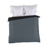 Funda Nórdica Reversible Polialgodón De 144 Hilos Color Negro-gris Para Cama De 90 Cm