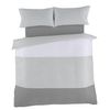 Juego De Funda Nórdica Alexandra House Living Blanco Gris Cama De 180 4 Piezas