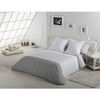 Juego De Funda Nórdica Alexandra House Living Blanco Gris Cama De 180 4 Piezas