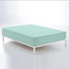 Sábana Bajera Ajustable 100% Algodón 144 Hilos Aqua Para Cama De 135/140 Cm