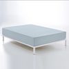 Sábana Bajera Ajustable 100% Algodón 144 Hilos Azul Celeste Para Cama De 160 Cm