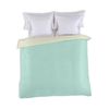 Funda Nórdica Reversible Polialgodón De 144 Hilos Color Aqua-crema Para Cama De 90 Cm