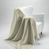 Colcha Tejida 100% Algodón Banús Color Crema Para Cama De 135 Cm