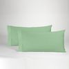 Pack De 2 Fundas De Almohada Polialgodón Color Verde Albahaca 45 X 85 Cm