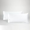 Pack De 2 Fundas De Almohada 100% Algodón 144 Hilos Color Blanco 45x80 Cm