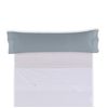 Pack De 2 Fundas De Almohada 100% Algodón 144 Hilos Color Acero 45x90 Cm