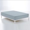 Sábana Bajera Ajustable 100 % Algodón Plata Para Cama De 135/140 Cm