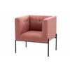 Sillon Textil Rosa C/patas Metal Negro 70x65x75 Cm