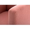 Sillon Textil Rosa C/patas Metal Negro 70x65x75 Cm