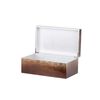 Caja Gr. Madera Lacada Plata Marron 35x20x15 Cm