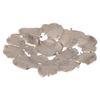 Centro Hojas Rough Nickel 30x30x5 Cm