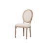 Silla Lino Beige Patas Roble 50x53x96 Cm