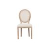 Silla Lino Beige Patas Roble 50x53x96 Cm