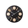 Reloj Pared Metal Madera 60x5x60 Cm