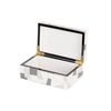 Caja Mdf Gris Blanco 20x12x8 Cm