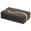 Caja Resina Negra Dorada 31x17x8 Cm