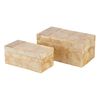 Set 2 Cajas Capiz 22x12x10 / 18x8x7,5 Cm