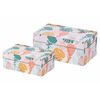 Set 2 Cajas Floral 25x15x11/20x12x8 Cm