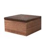 Caja Madera Tallada Natural 11x11x6 Cm