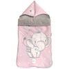 Saco Capazo Polar Elefantino Rosa Pekebaby