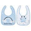 Baberos Estampados Set 2 Pequeño Rainbow Dreams Azul Pekebaby