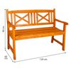 Banco De Madera Naranja 120x60x90