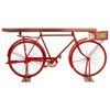 Recibidor Bicicleta Rojo De Madera Y Metal 198x50x90