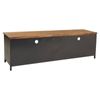 Mueble Bajo De Metal Y Madera Negro 161x41x50,5