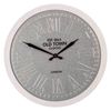 Reloj De Pared De Madera Y Metal Gris 60x60x6