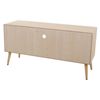 Mueble Bajo De Madera Y Rejilla Marrón 120x42x60