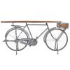 Recibidor Bicicleta De Madera Y Metal Lacado Plata 198x50x94