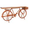 Recibidor Bicicleta De Madera Y Metal Lacado Color Cobre 198x50x94