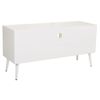 Mueble Bajo De Madera Y Rejilla Blanco 120x42x60