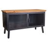 Mueble Bajo De Metal Y Madera Negro 94x42x55