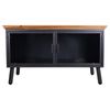 Mueble Bajo De Metal Y Madera Negro 94x42x55